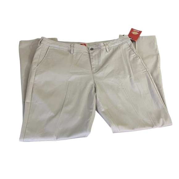 𝅺Dickies Girls Grey Stretch Pants Classic Fit Straight Leg • NWT • 19​ - Picture 4 of 11